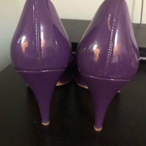 Aldos purple peeptoe pumps
